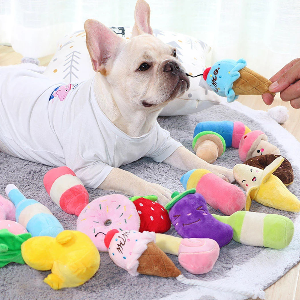 Animals Cartoon Dog Toys Stuffed Squeaking Pet Toy Cute Plush Puzzle For Dogs Cat Chew Squeaker Squeaky Toy For Pet